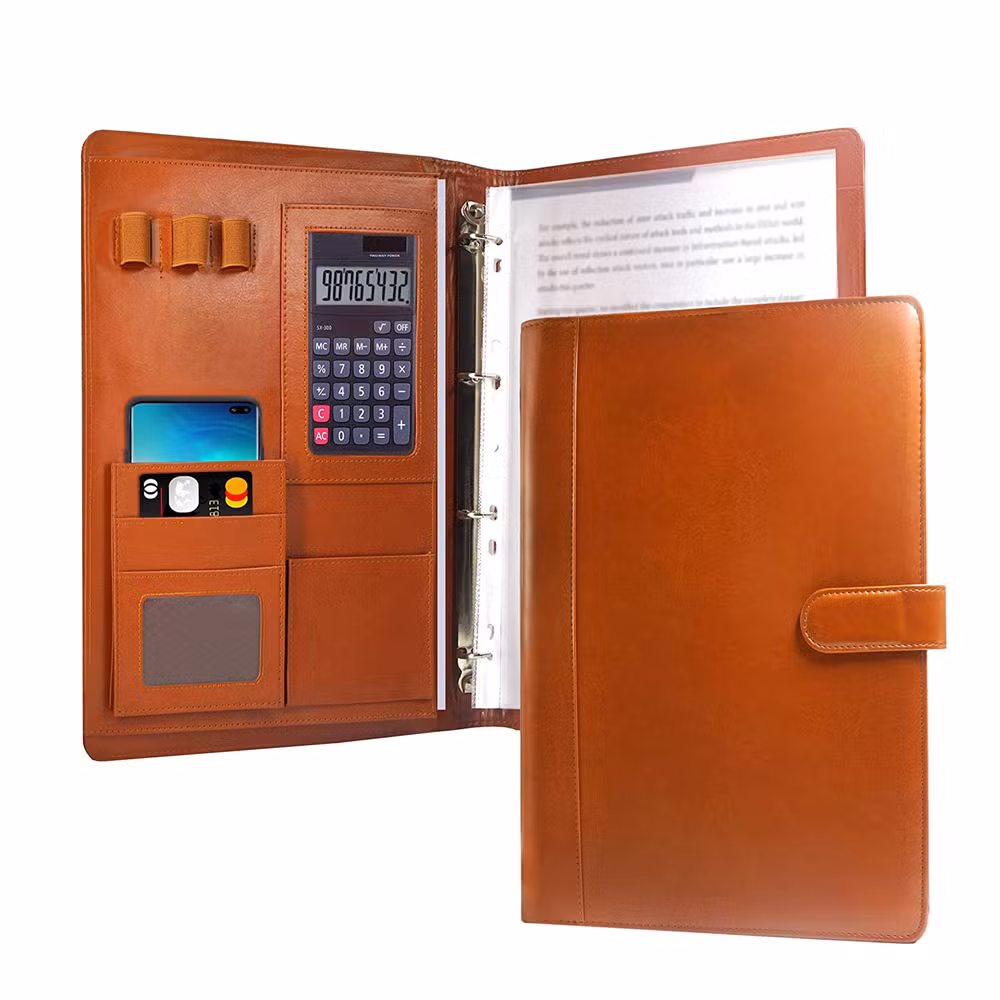 Document Organizer Multi-Functional A4 Compendium Personalised Conference Folder 4 Ring Binder Portfolio