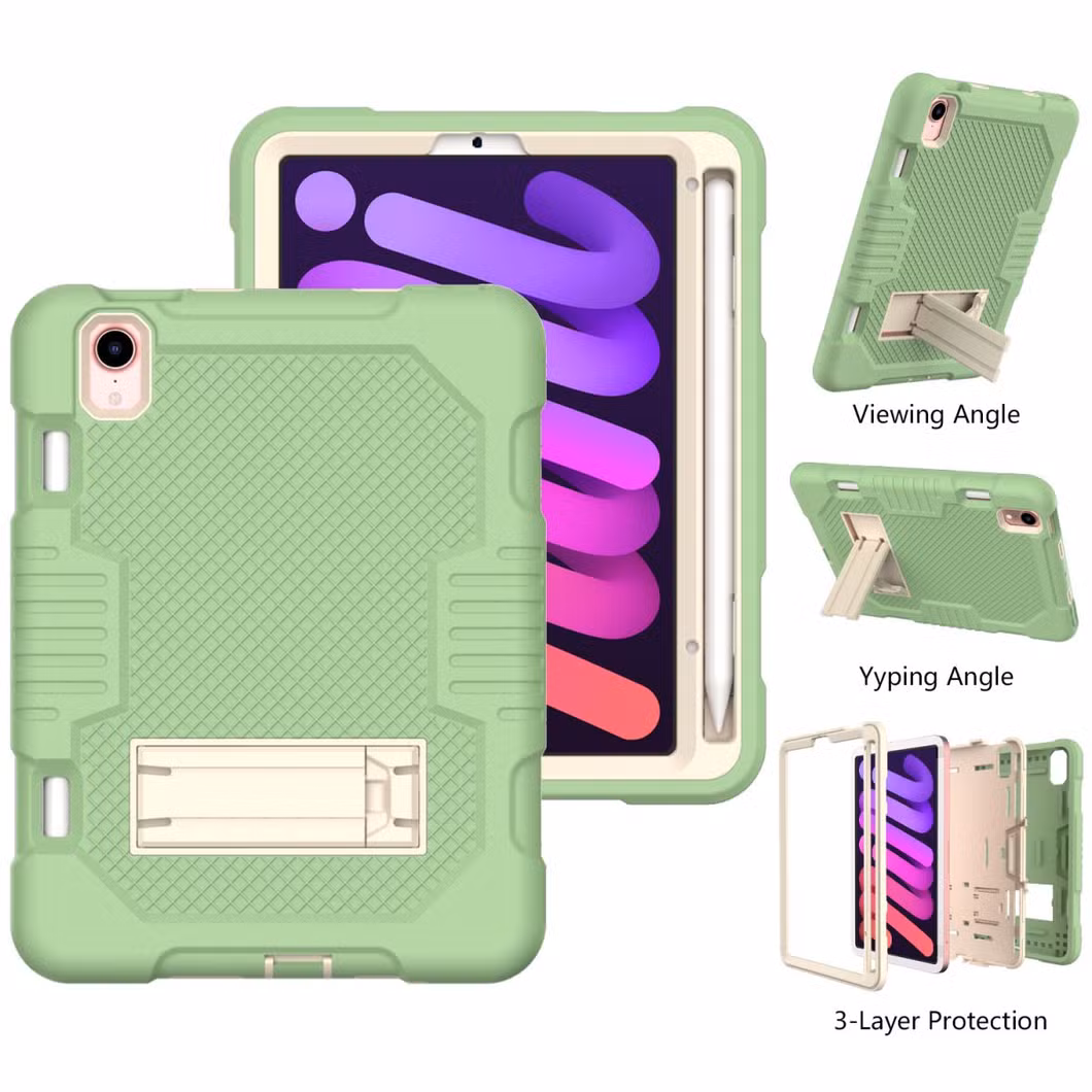 Silicone Shockproof Tablet Cover Case Pencil Holder for I-Pad Mini6