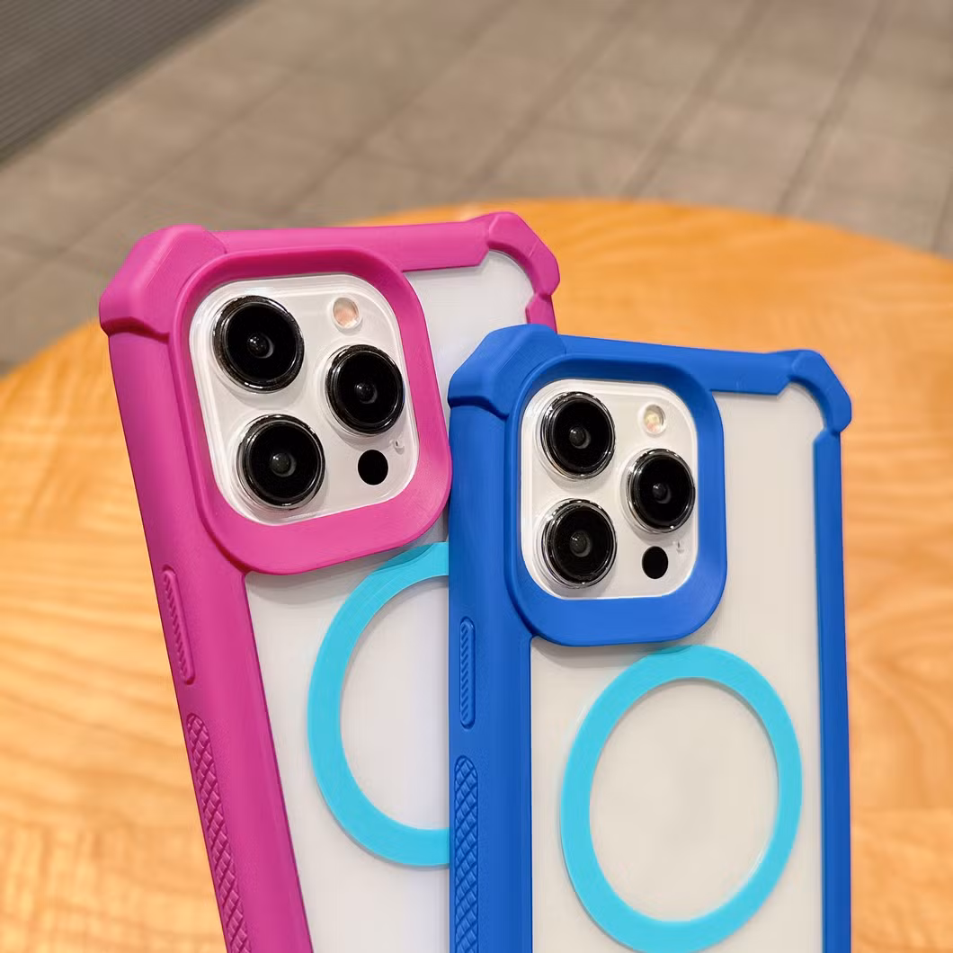 Space Shell Magnetic Suction Solid Color Edge Cell Phone Case