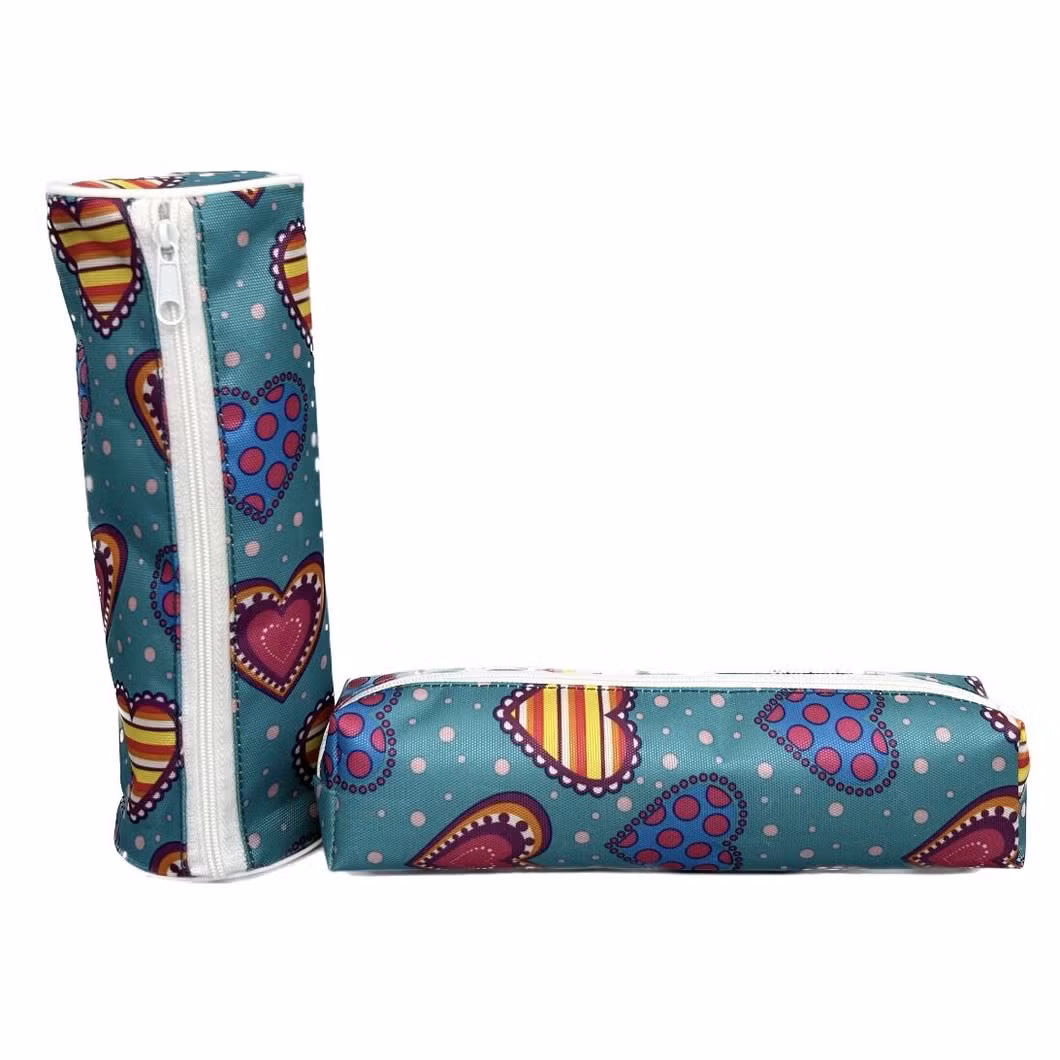 Lightweight and Easy to Carry, 2023 Polyester Colored Love DOT Pencil Case