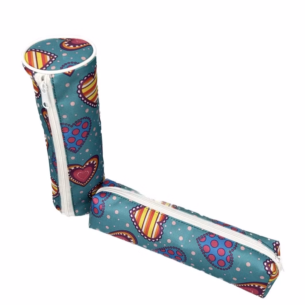 Lightweight and Easy to Carry, 2023 Polyester Colored Love DOT Pencil Case