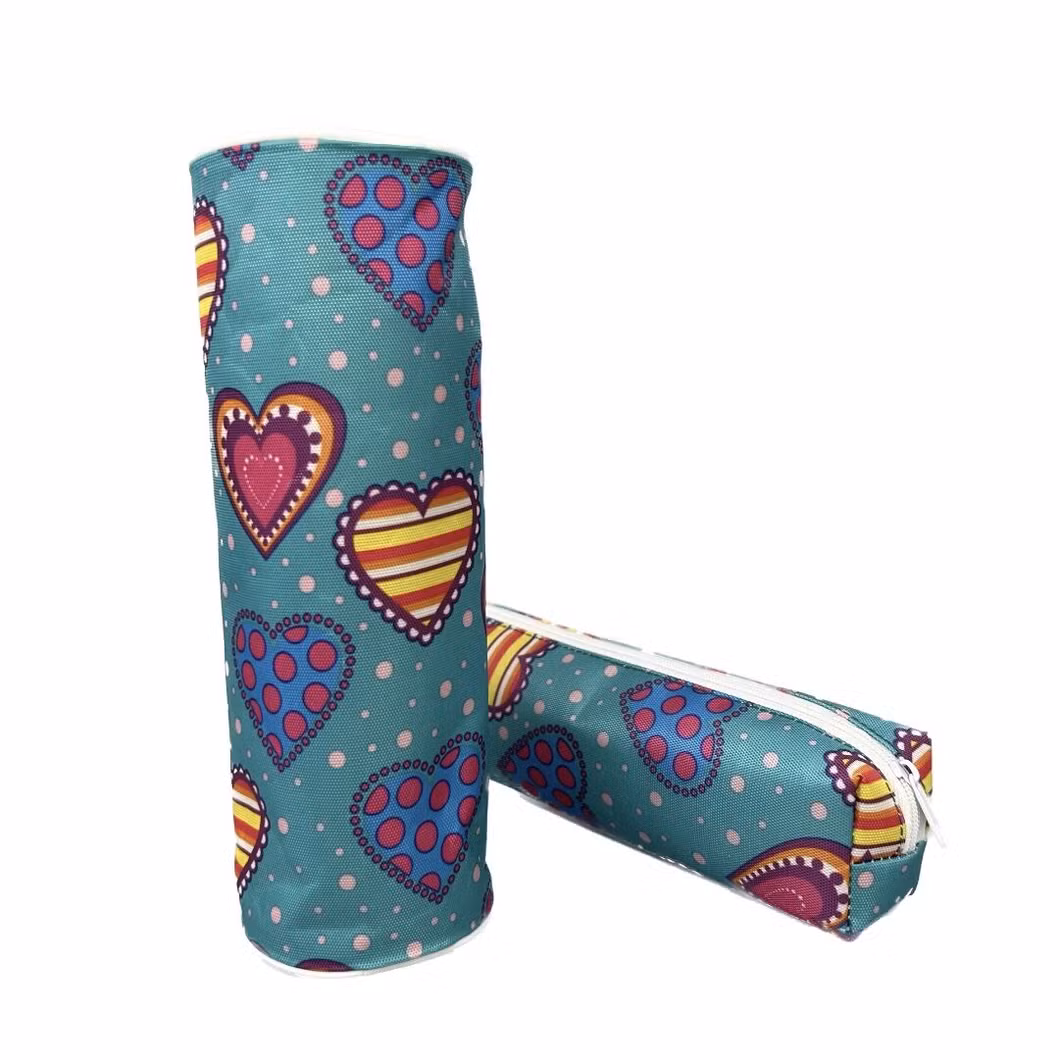Lightweight and Easy to Carry, 2023 Polyester Colored Love DOT Pencil Case