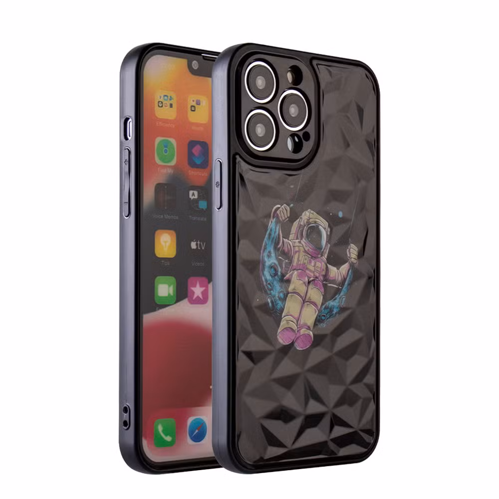 Hot Selling Special Trendy 3D Diamond Texture Cover with Colorful Printing for iPhone 13 Promax Shockproof Mobile Phone Cases