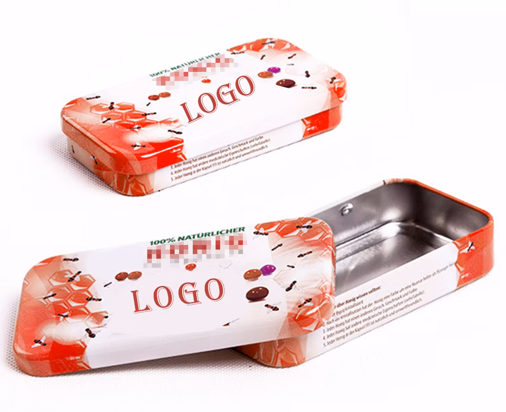 Factory Custom Vintage Tin Stationeries Storage Container Rectangle Shape Kids School Metal School Simple Pencil Case