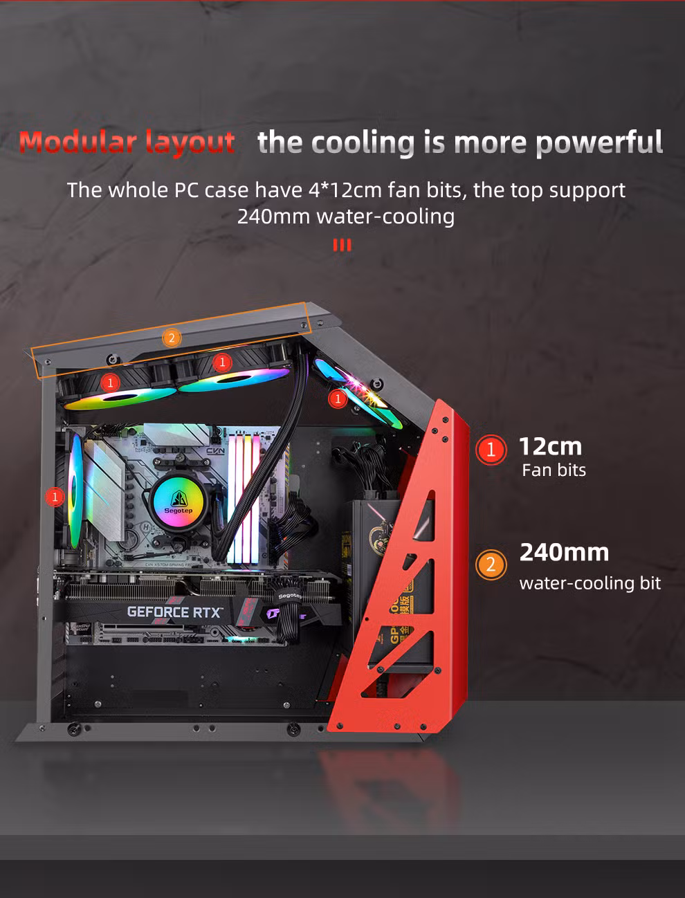 Segotep Themis Gaming Case, Special Design Chassis, Samll Tower ATX Case