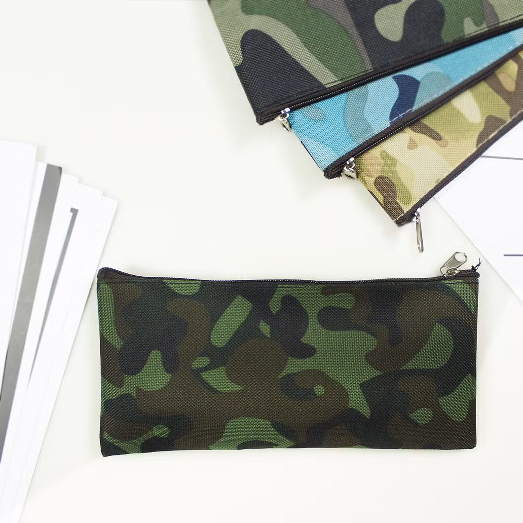 Creative Simple Camouflage Pencil Bag Large Capacity Stationery Bag Unisex
