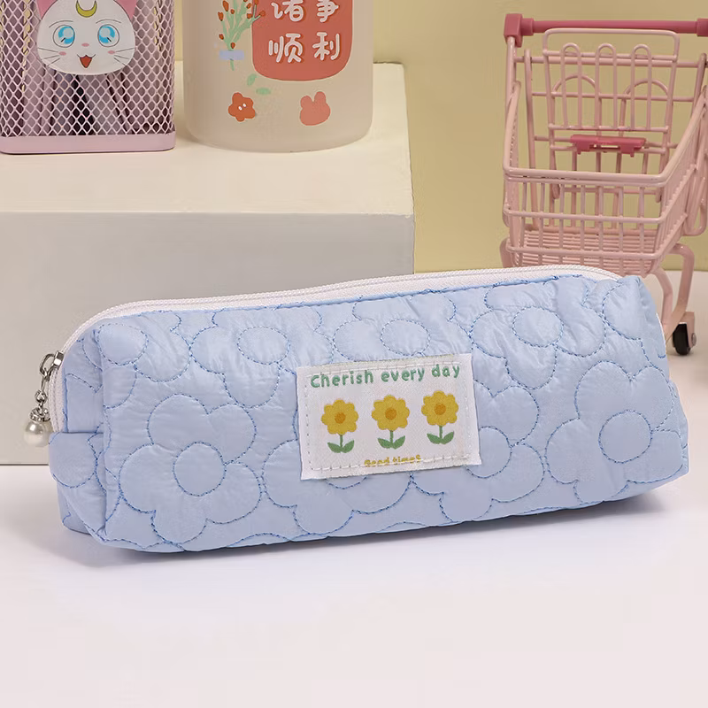 2023 New Ins Style Soft Flower Cute Stationery Bag Pencil Bag