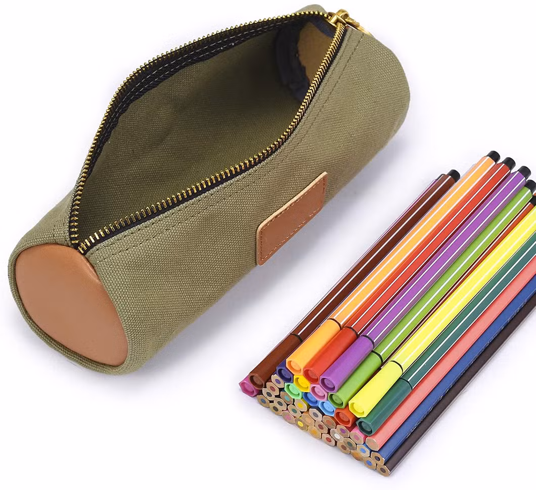 Canvas Blank Zipper Pencil Case