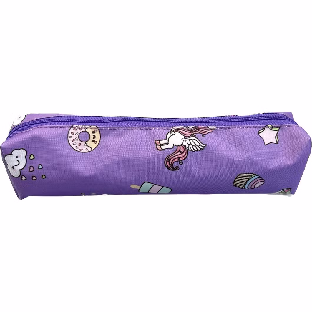 2023 Pencil Case with Polyester Purple Donut for Easy Carrying