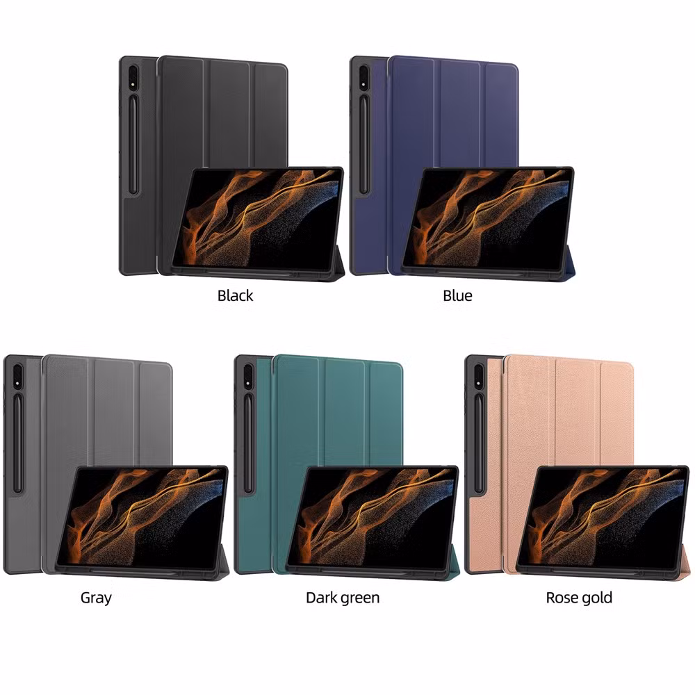 for Samsung Galaxy Tab S9 Ultra Soft TPU Tablet Case Smart Cover with Pencil Holder