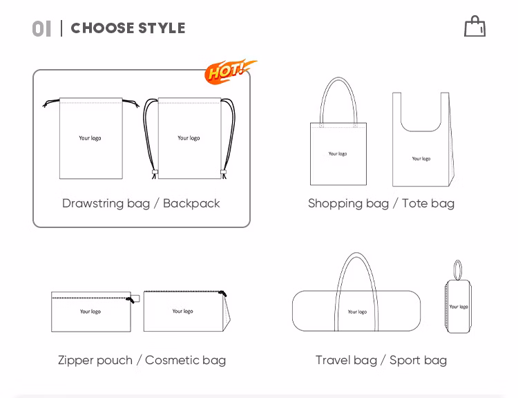 Custom Durable Reusable Polyester Draw String Bags Promotional Gift Drawstring Backpack with Personal Logo