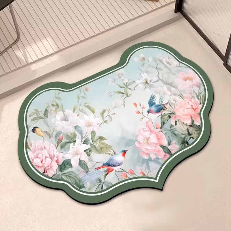 Most Popular Thicken Simple Bathroom Floor Mat Diatom Mud Non-Slip Absorbent Quick-Drying Dirt-Resistant Carpet