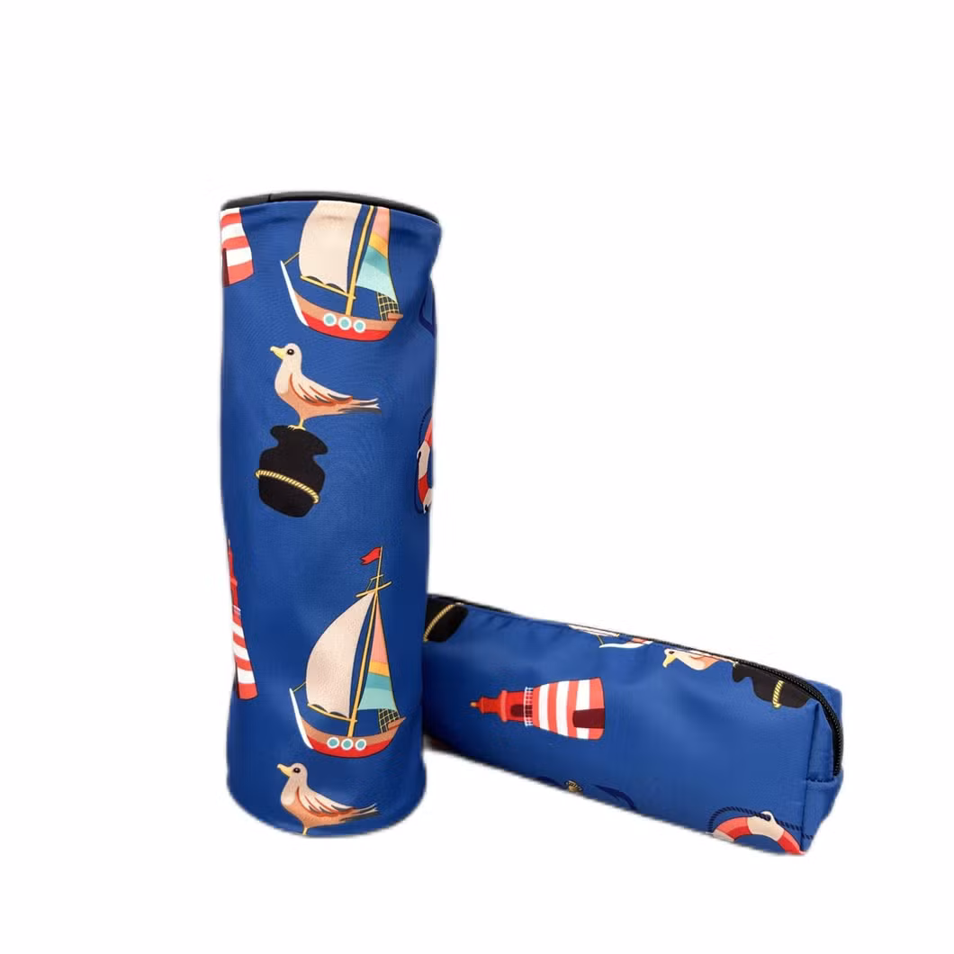 Lightweight, Easy-to-Carry Blue Sailboat Pencil Case and Pencil Case