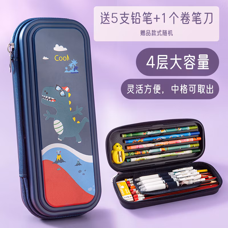Custom Promotional EVA Zipper Fashion Triangle Pencil Bag Pencil Case for School &amp; Office