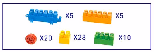 68PCS Creative Building Blocks Toys for Kids Boys Girls (Multicolored)