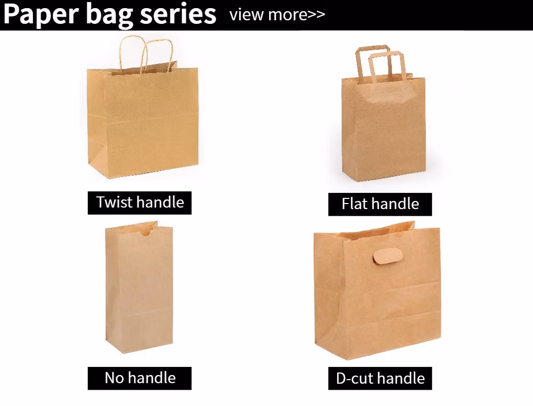 Paper Gift/Shopping/Brown/White/Coffee/Gift Bag/Food Packaging/Sos/Die Cut/Twist Handle/Flat Handle/Kraft Paper/Aluminum Foil Pointed Bottom/Paper Bag
