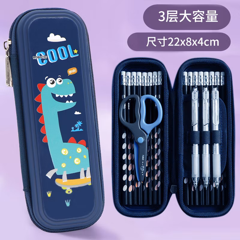 Custom Promotional EVA Zipper Fashion Triangle Pencil Bag Pencil Case for School &amp; Office