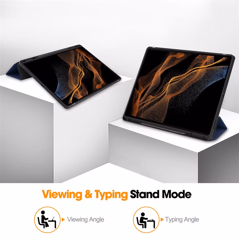 for Samsung Galaxy Tab S9 Ultra Soft TPU Tablet Case Smart Cover with Pencil Holder