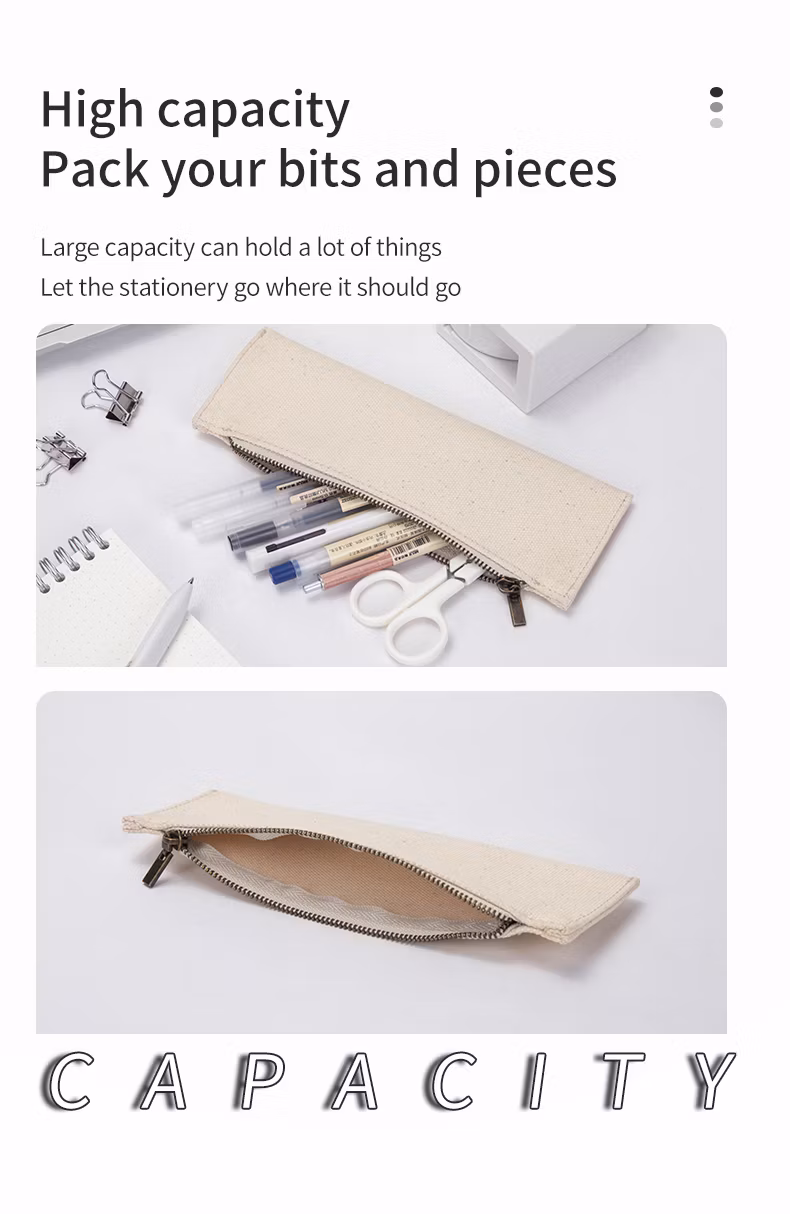 Customized Logo Canvas Pencil Case