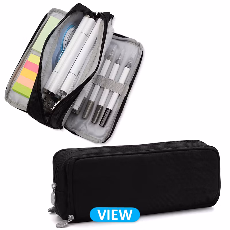 Mr. Pen- Clear Pencil Pouch, Pink, Clear Pencil Case, Clear Pouch, Clear Makeup Pouch, Adults &amp; Kids Pencil Pouch, Pencil Cases