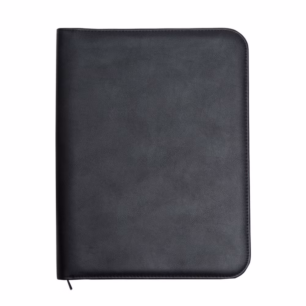 Personalized Leather Portfolio with Binder Rings