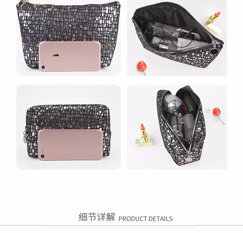 Custom Processing Simple Care Bag New Design Portable Storage Girls Toiletry Bag Makeup Bag Vegan Material Wash Bag