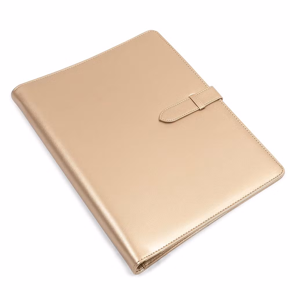 Champagne 3 Rings Portfolio Elegant A4 Menu Cover Personalised Ring Binder Folder