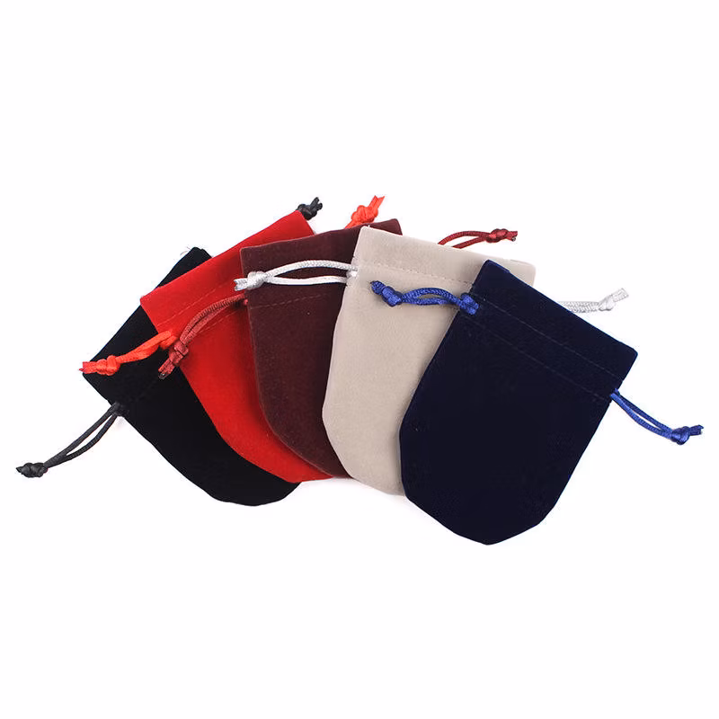 Velvet Fabric Drawstring Pencil Case Packaging Bags Umbrella Cosmetic Storage Bags