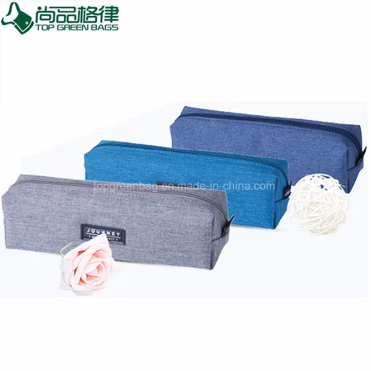 Navy Canvas Zip Pouch Canvas Pouch Multi Purpose Pencil Case Bag