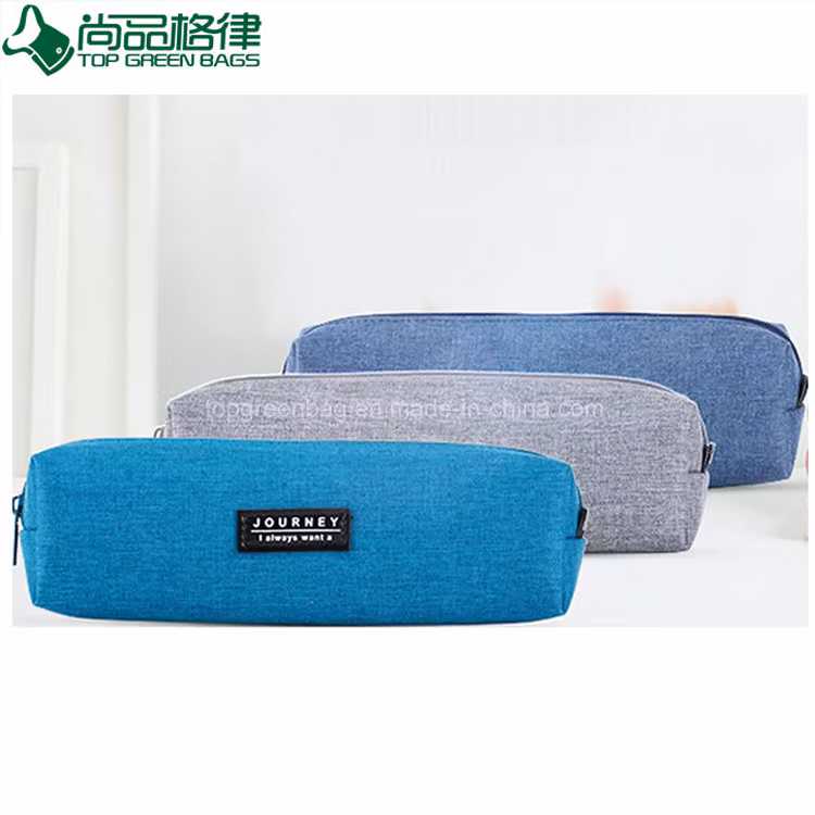 Navy Canvas Zip Pouch Canvas Pouch Multi Purpose Pencil Case Bag