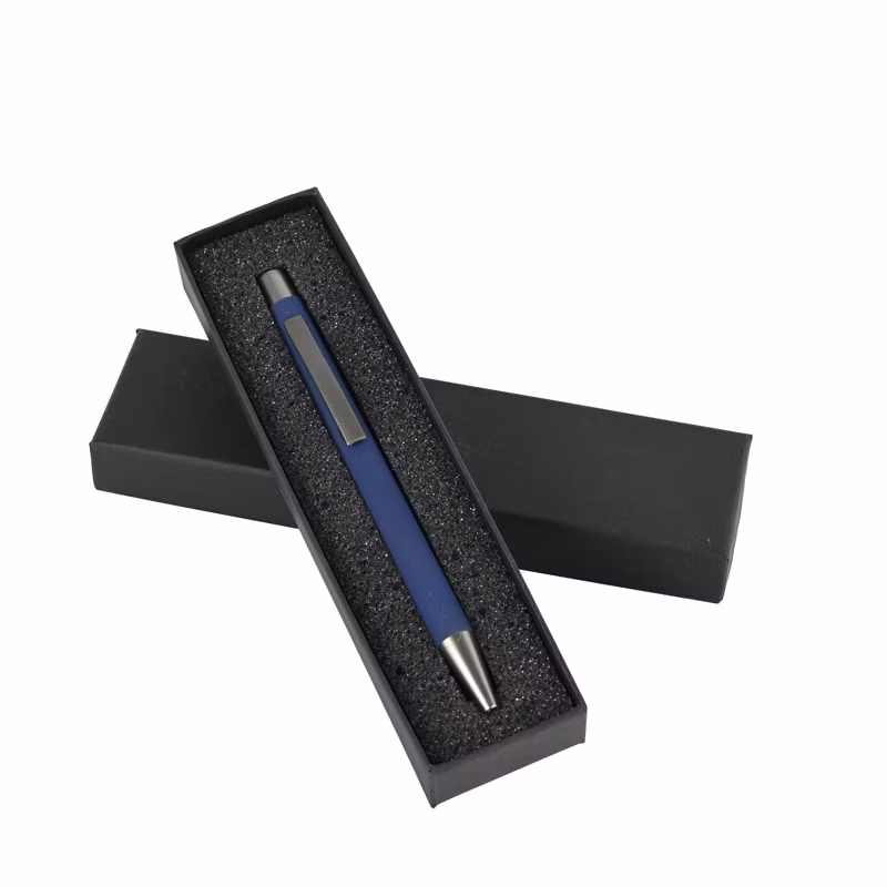Transparent Hard Plastic Single Pen Box with PVC Velvet Bottom Luxury Gray Gift Pen Case Crystal Metal Pen Pencil