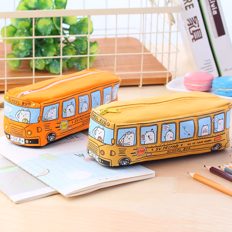 Hot Sale New Styke Bus Canvas Pen Case for Promotion