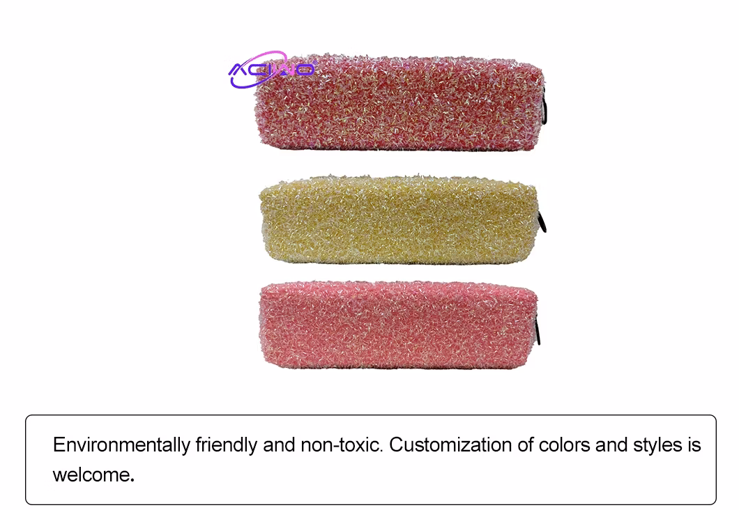 Learning Supplies Pen Pouch and Writing Utensils Large Capacity Glitter Stationery Box Pencil Case (10085)