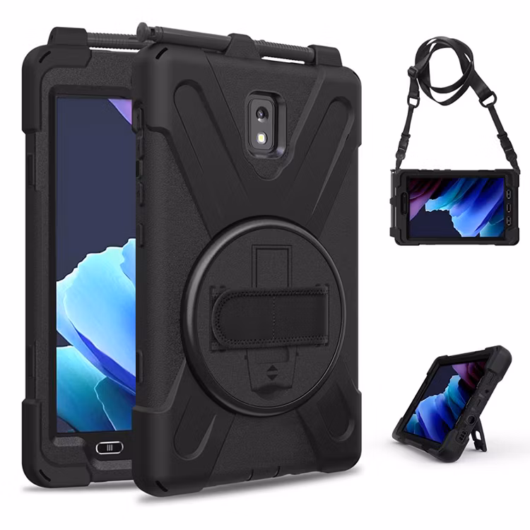 Heavy Duty Shockproof with Pencil Holder Rugged Silicone Tablet Case for Samsung Galaxy Tab Active 3 8.0 Sm-T570/T575