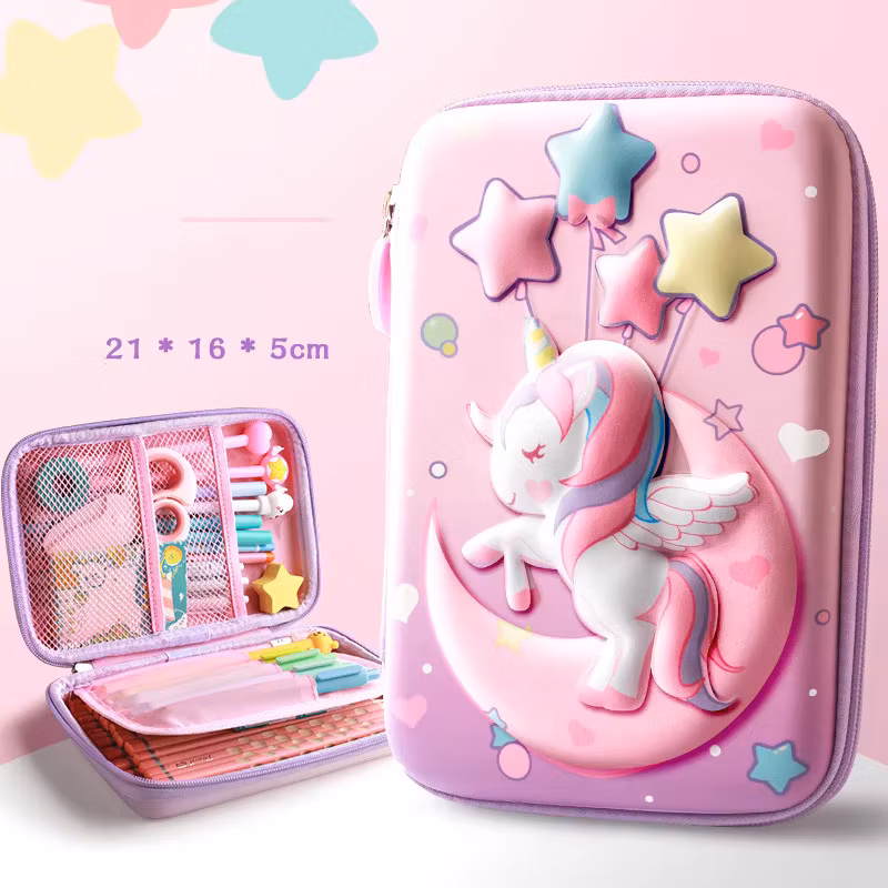 EVA Stationery Box Wholesale Primary Pencil Cases Multifunctional Double Layer Stationery Gift Box Set Notebooks Case Dinosaur