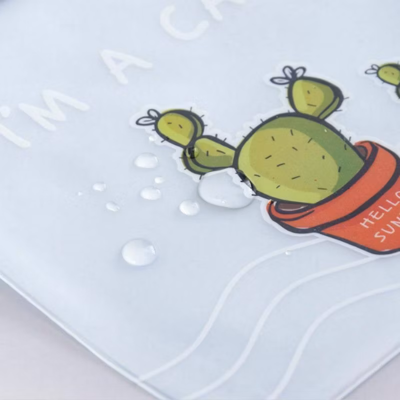 Waterproof PVC Frosted Zipper Bag Logo Customization Pencil Case Travel Cosmetic Bag