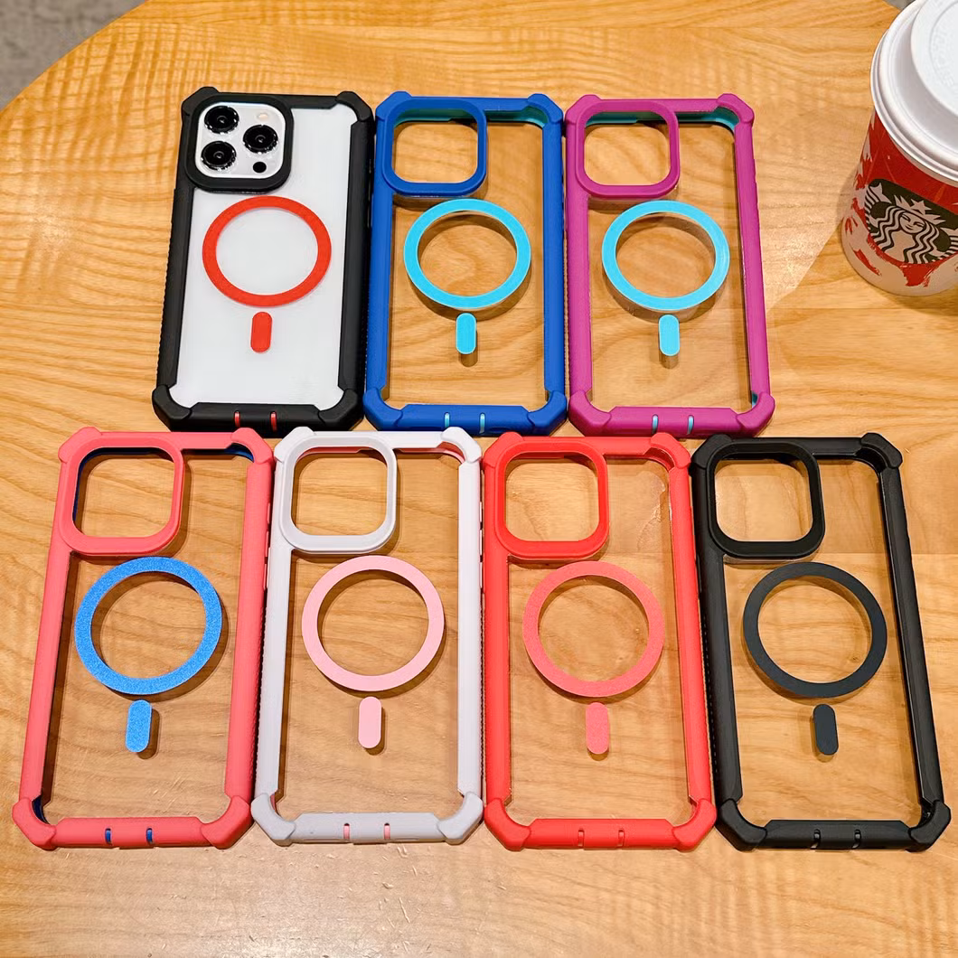 Space Shell Magnetic Suction Solid Color Edge Cell Phone Case