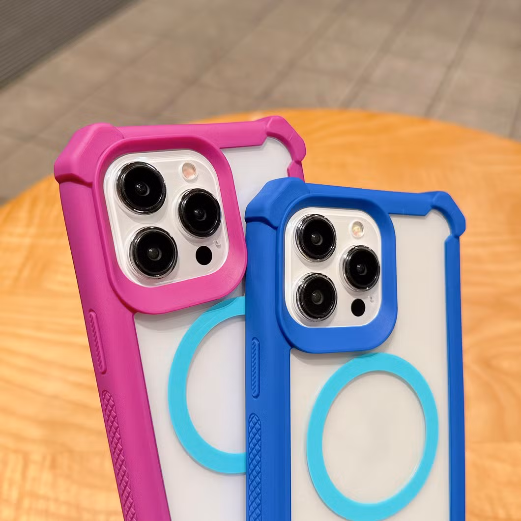 Space Shell Magnetic Suction Solid Color Edge Cell Phone Case