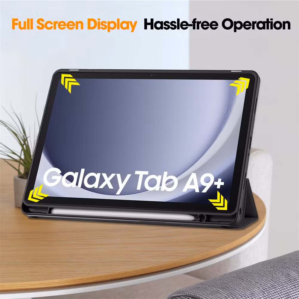 for Samsung Galaxy Tab A9 Plus Soft Back Smart Cover Funda Tablet Case