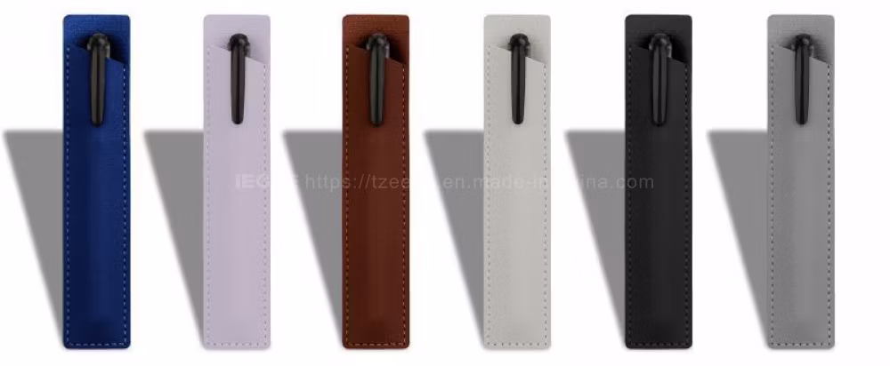 2023 New Product Custom Logo Leather Pen Sleeve Bag Case for Student