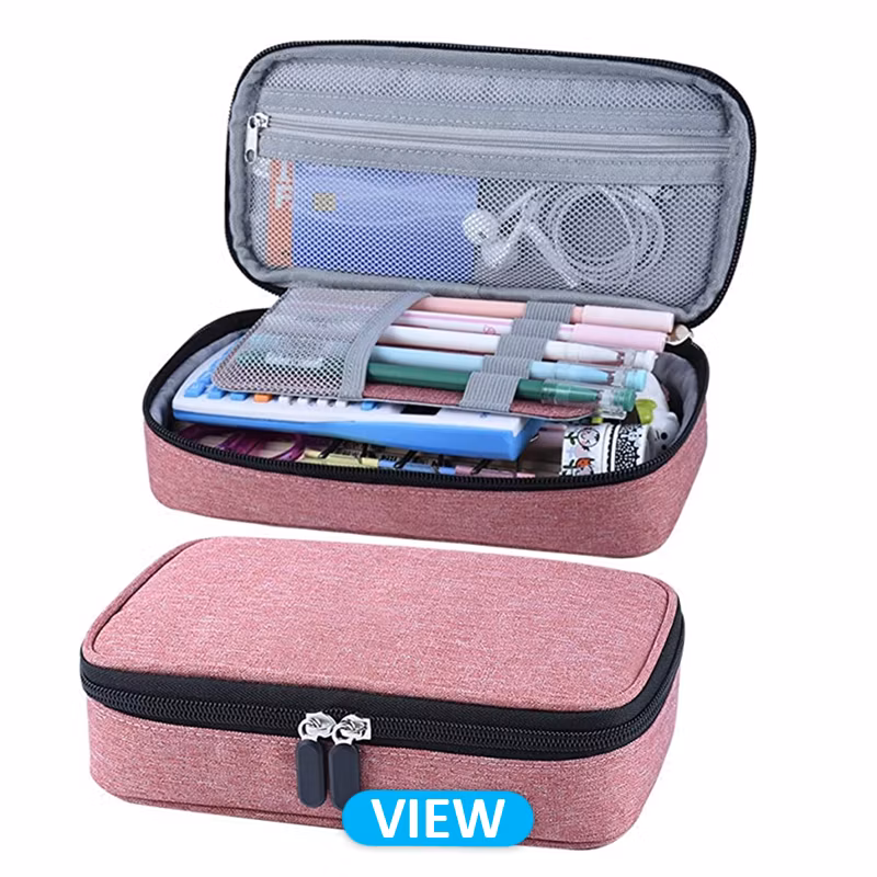 Mr. Pen- Clear Pencil Pouch, Pink, Clear Pencil Case, Clear Pouch, Clear Makeup Pouch, Adults &amp; Kids Pencil Pouch, Pencil Cases