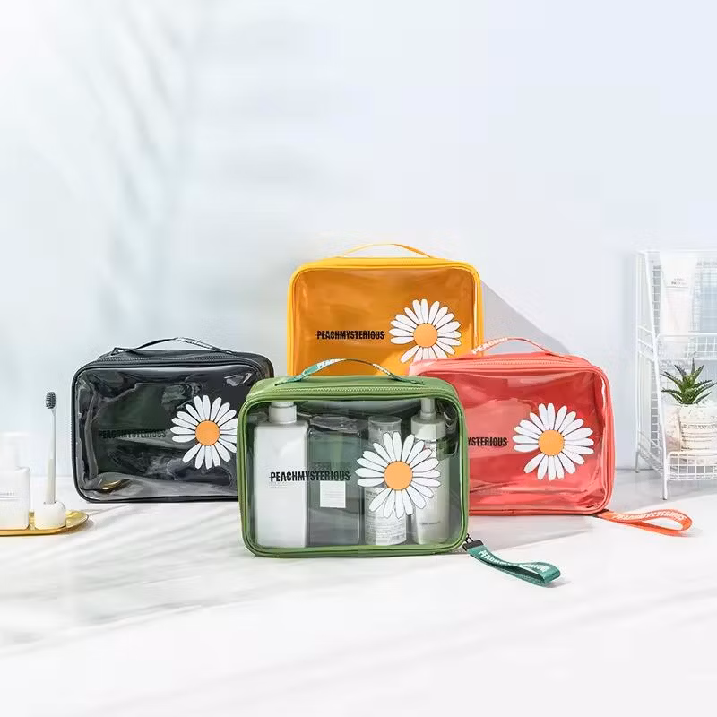Wholesale Customized Colors Multifunctional Transparent PVC Cosmetic Makeup Bag with Zipper