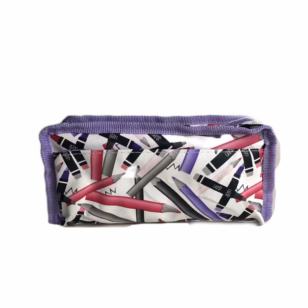 Large Capacity Novel Leather Pencil Case for Students
