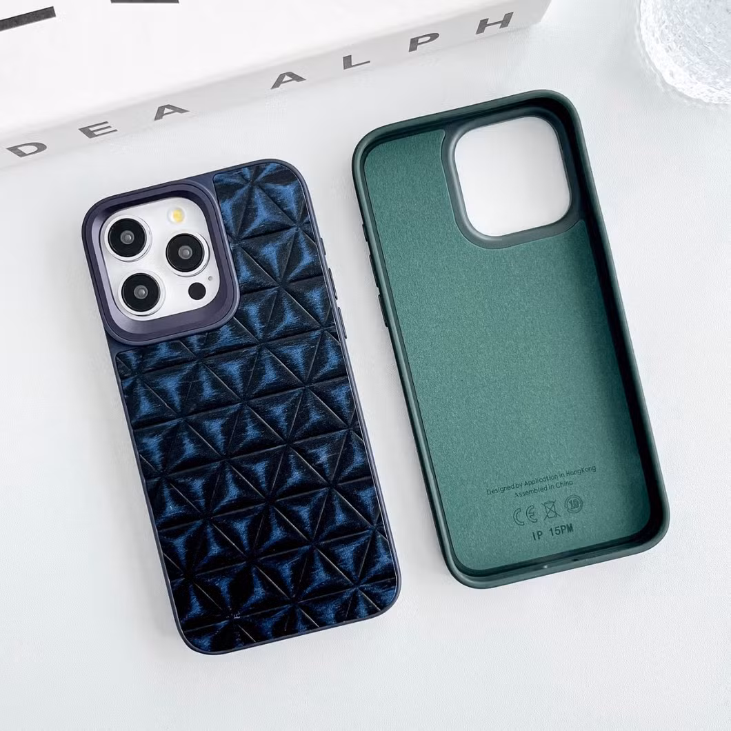 Triangular Graphic Skin-Mounted Mobile Phone Case for iPhone 11 Leather Cover