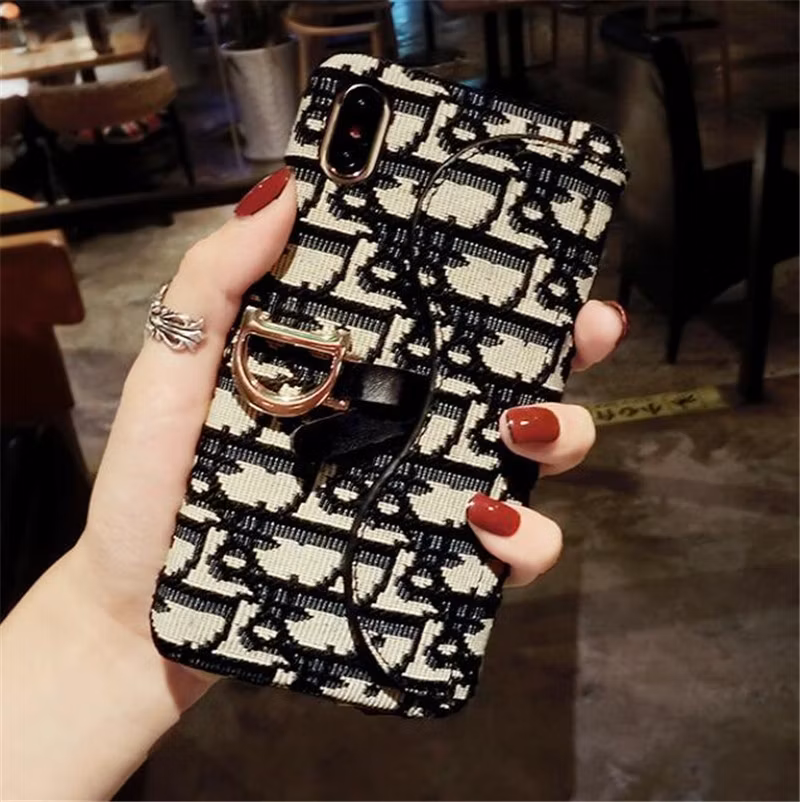 Luxury Leather Purse Cover Apple 11 12 13 14 15 Card Clots Holder Housing D Letter Design Wallet Phone Case