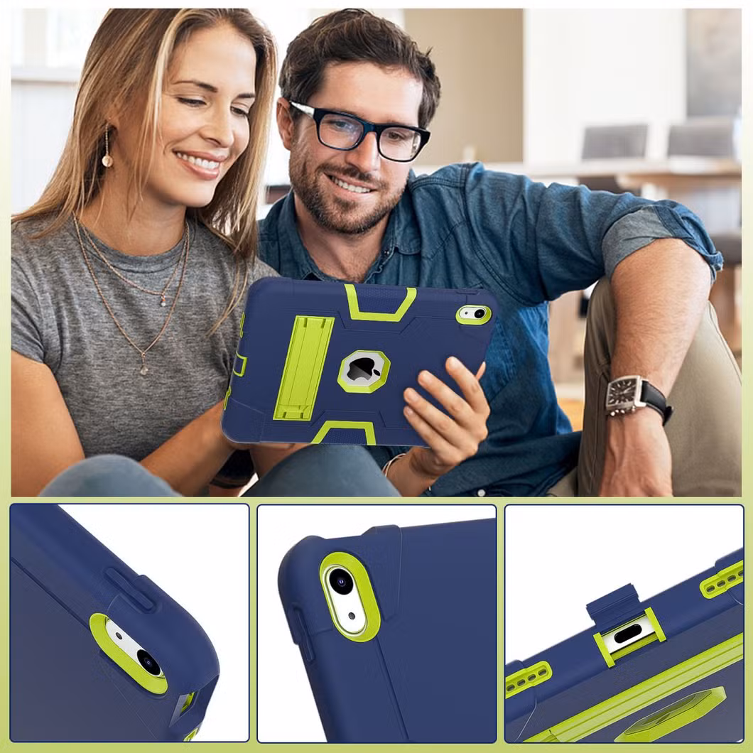 iPad 10 A2777 Tablet PC Silicone Case with Shockproof Protection Foldable Kickstand