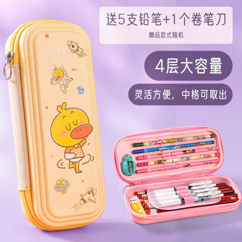 Custom Promotional EVA Zipper Fashion Triangle Pencil Bag Pencil Case for School &amp; Office