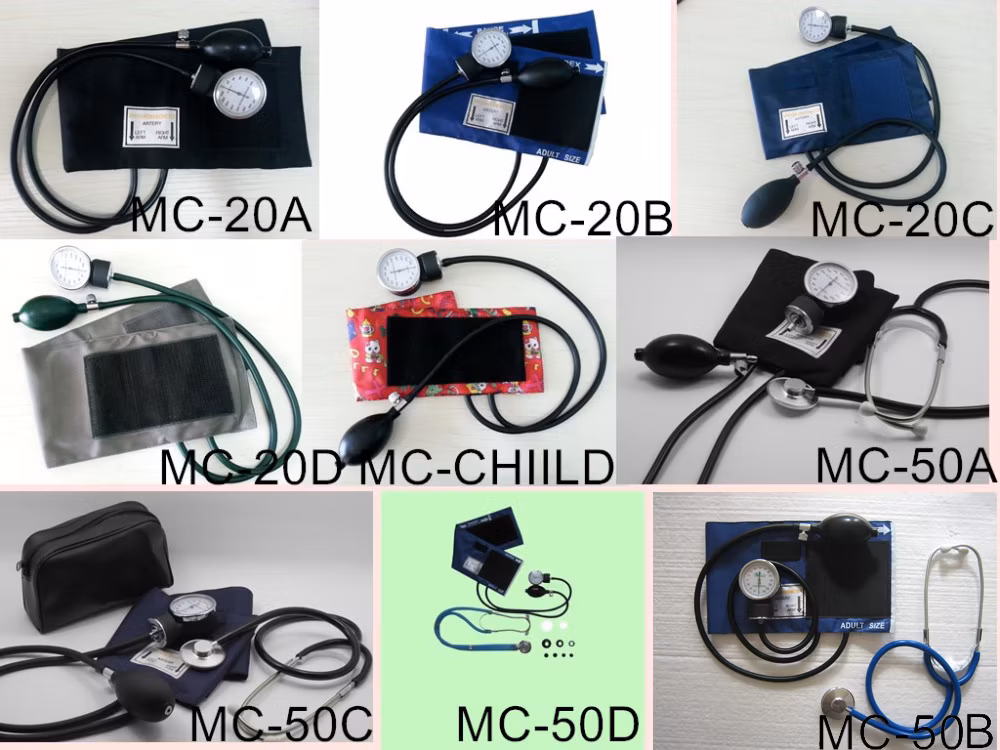 High Quality Professional Blood Pressure Monitor Adult Deluxe Aneroid Sphygmomanometer with Black Cuff and Carrying Case