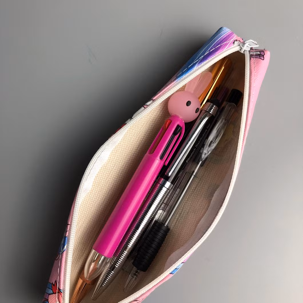 Cute Unicorn Pattern Leather Pencil Case for Students