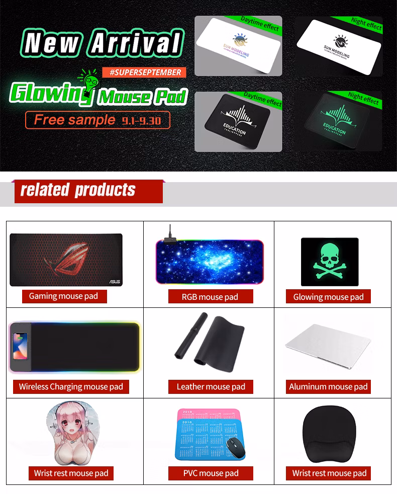 Custom Logo Super Large Dirt Resistant Anti-Slip Game RGB Mousepad